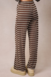 Room Service Striped Ribbed Lounge Pants - Westly