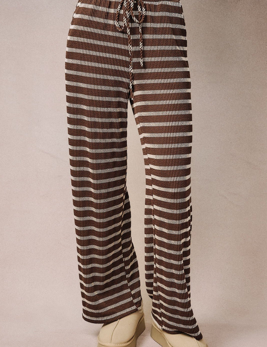 Room Service Striped Ribbed Lounge Pants - Westly