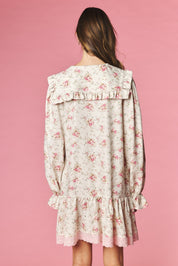 Rosalind Ruffle Collar Floral Mini Dress - Westly