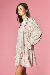 Rosalind Ruffle Collar Floral Mini Dress - Westly
