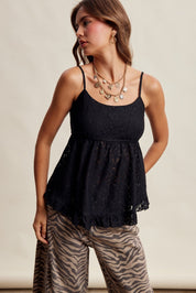 Rosaline Floral Lace Peplum Cami - Westly