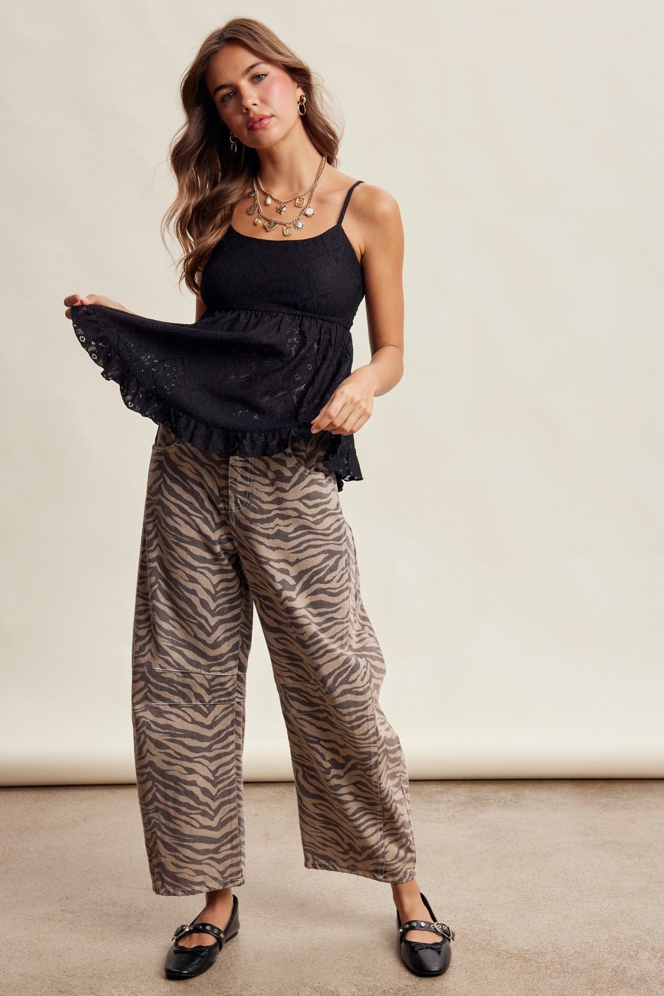 Rosaline Floral Lace Peplum Cami - Westly