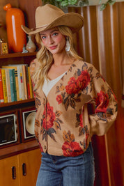 Rose Garden Floral Knit Cardigan - Westly