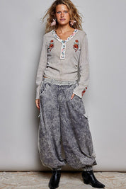 Rose & Thorn Ribbed Henley - Westly
