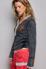 Rose & Thorn Ribbed Henley - Westly