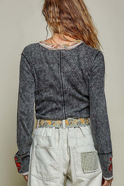 Rose & Thorn Ribbed Henley - Westly