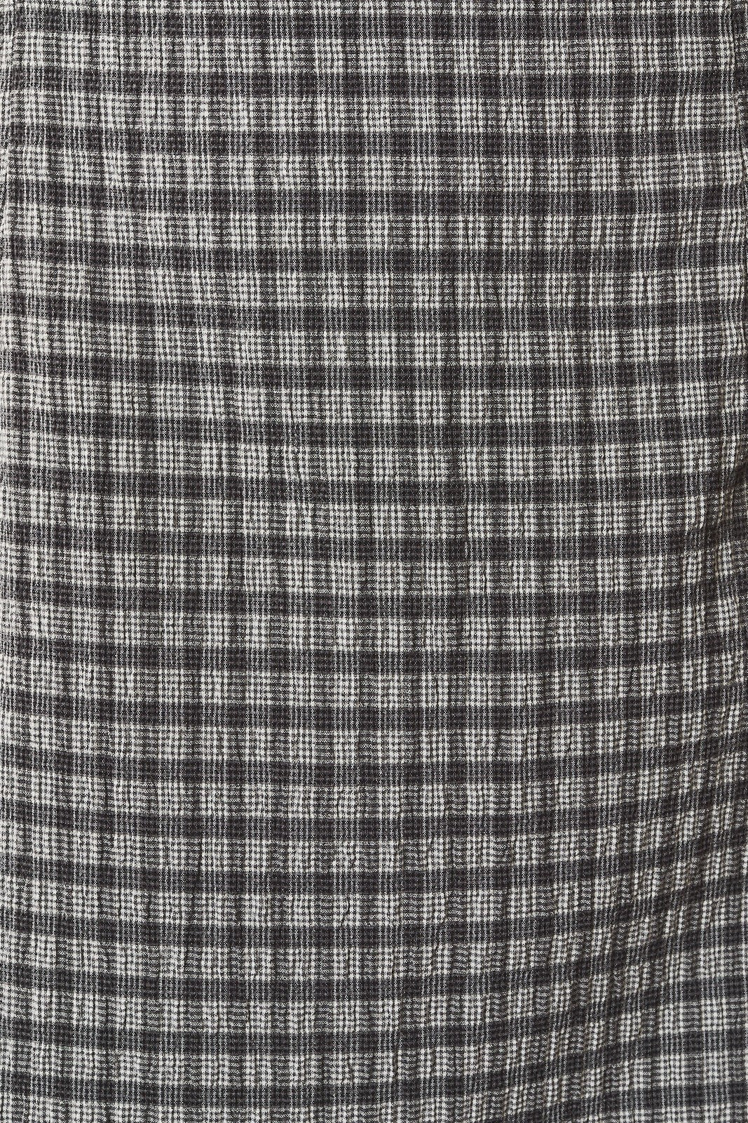 Roselle Check Lace Midi Dress - Black Plaid