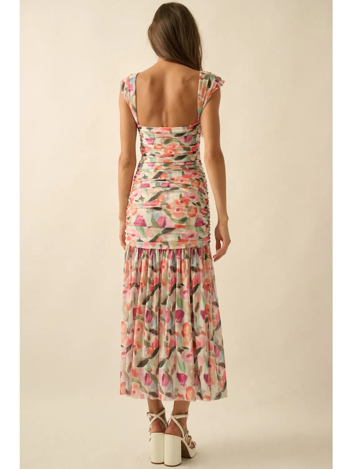 Rosie Ruched Drop - Waist Sweetheart Maxi Dress - Westly