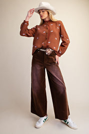 Roslyn Embroidered Cotton Gauze Blouse - Westly