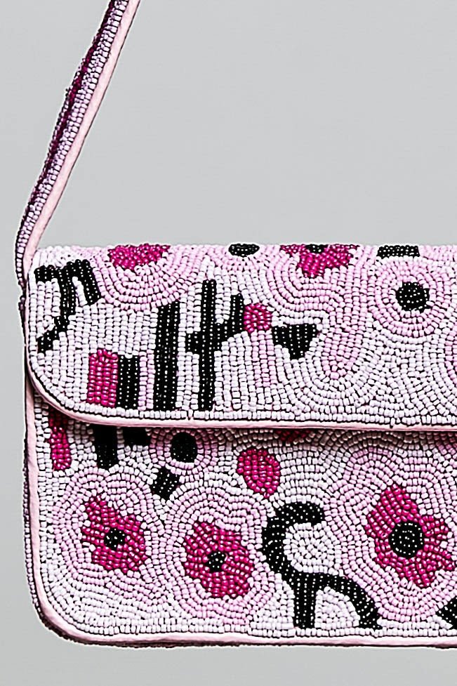 Rosy Beaded Shoulder Bag - Westly