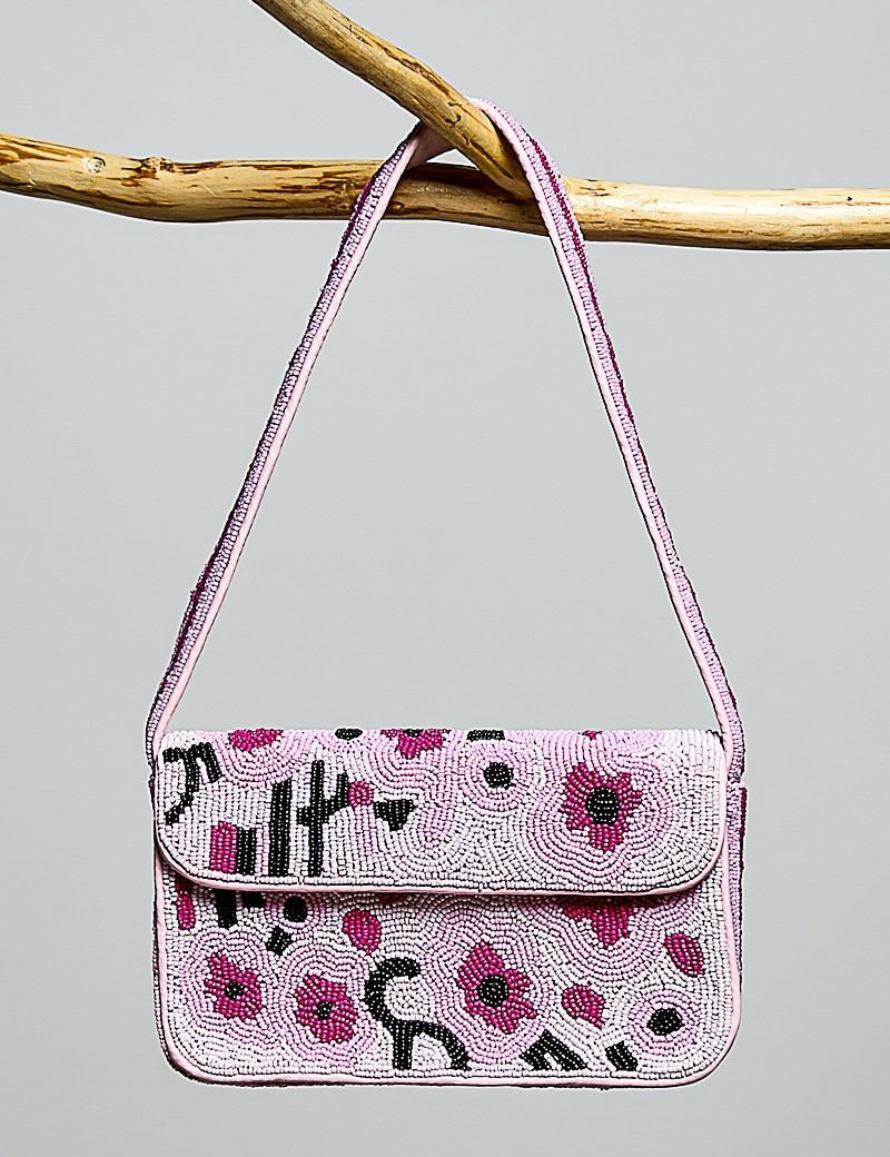 Rosy Beaded Shoulder Bag - Westly