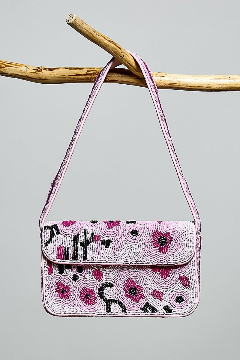 Rosy Beaded Shoulder Bag - Westly
