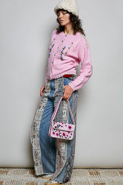 Rosy Beaded Shoulder Bag - Westly