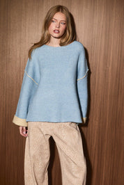 Roundabout Reversible Cuff Knit Sweater - Westly