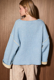 Roundabout Reversible Cuff Knit Sweater - Westly