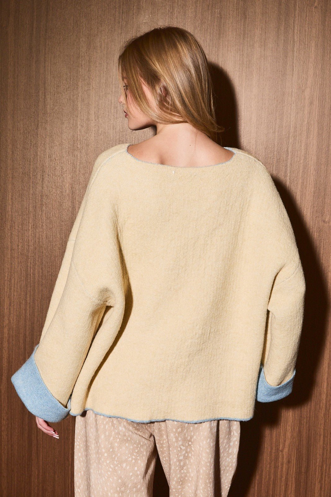 Roundabout Reversible Cuff Knit Sweater - Westly