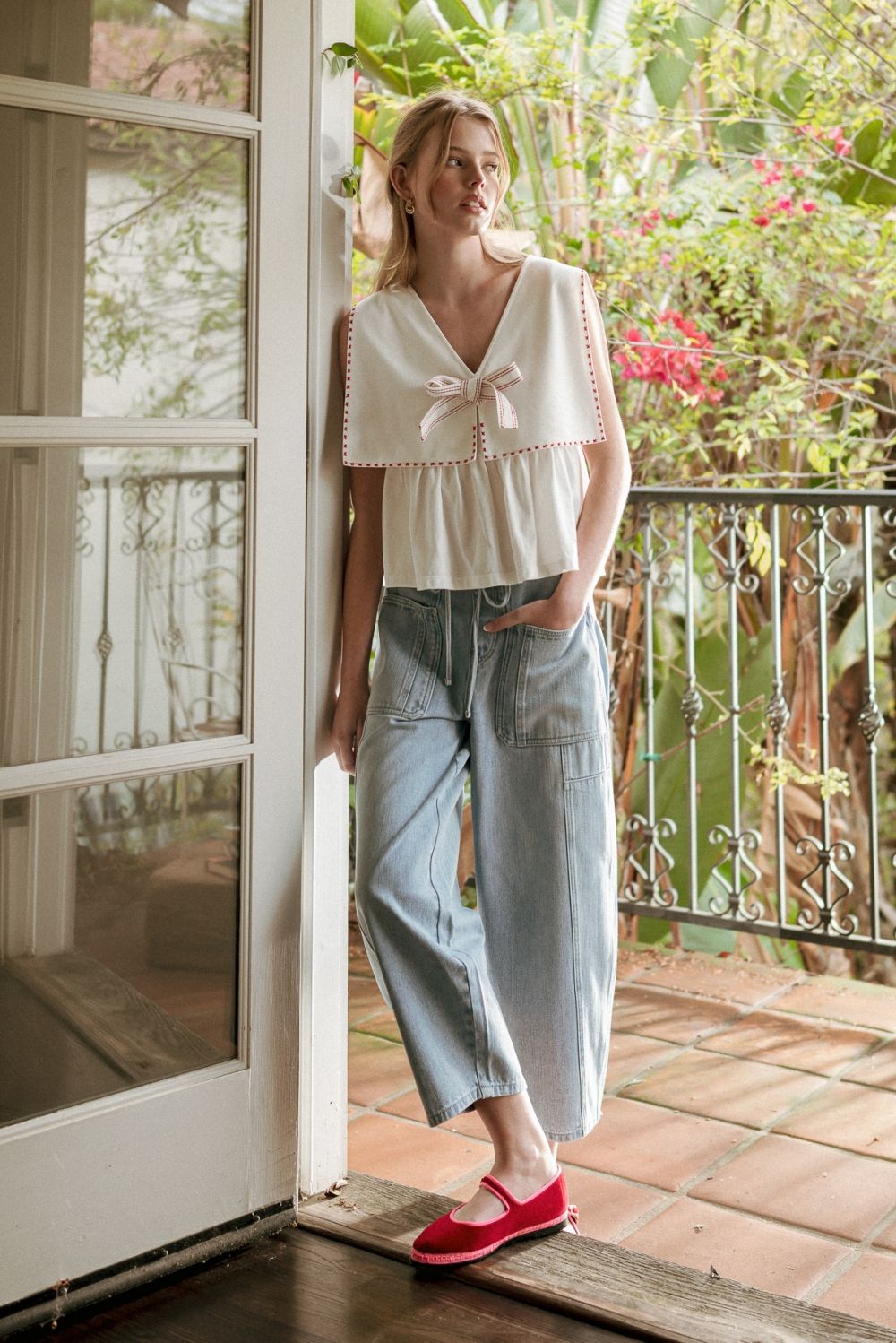 Rue Soft Denim Barrel Pants [PRE - ORDER 4/15] - Westly