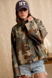 Runaround Printed Button Front Jacket - Westly