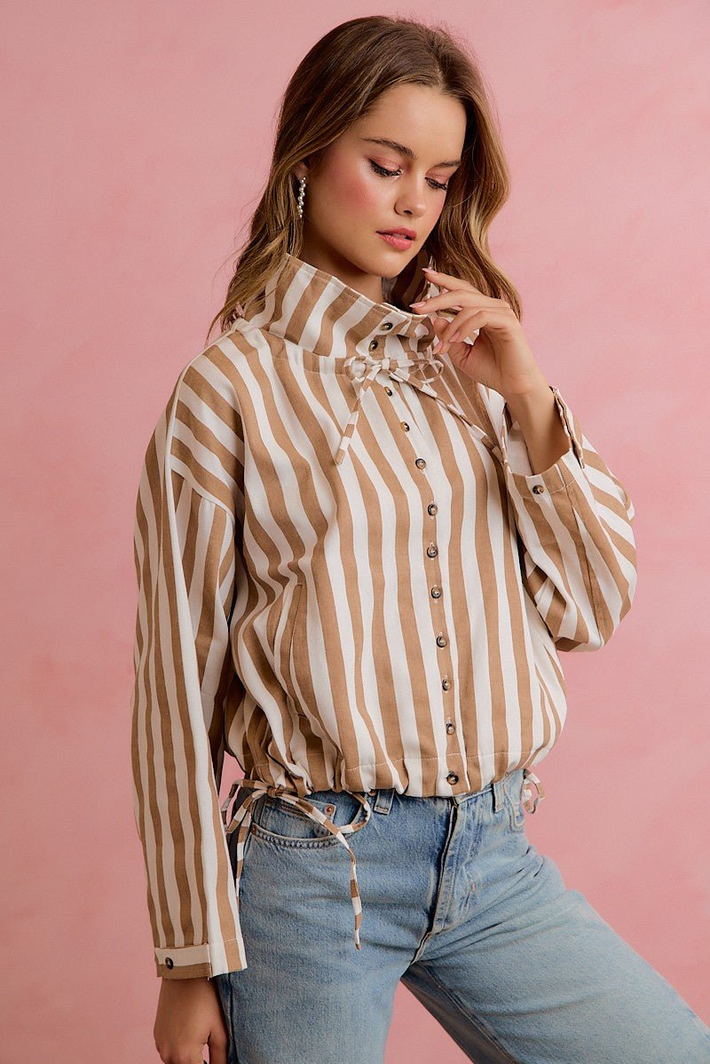 Runaround Printed Button Front Jacket - Westly