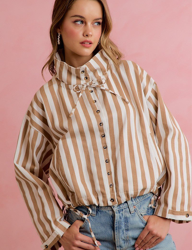 Runaround Printed Button Front Jacket - Westly