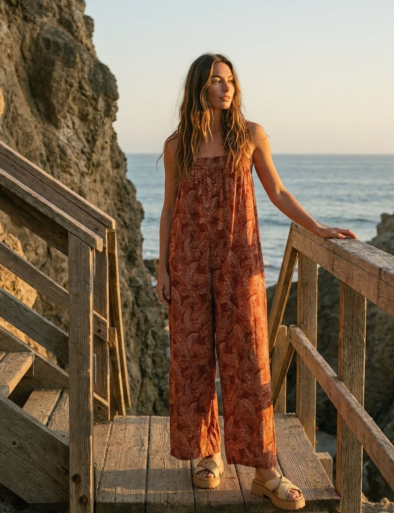 Sable Linen Blend Jumpsuit - Westly
