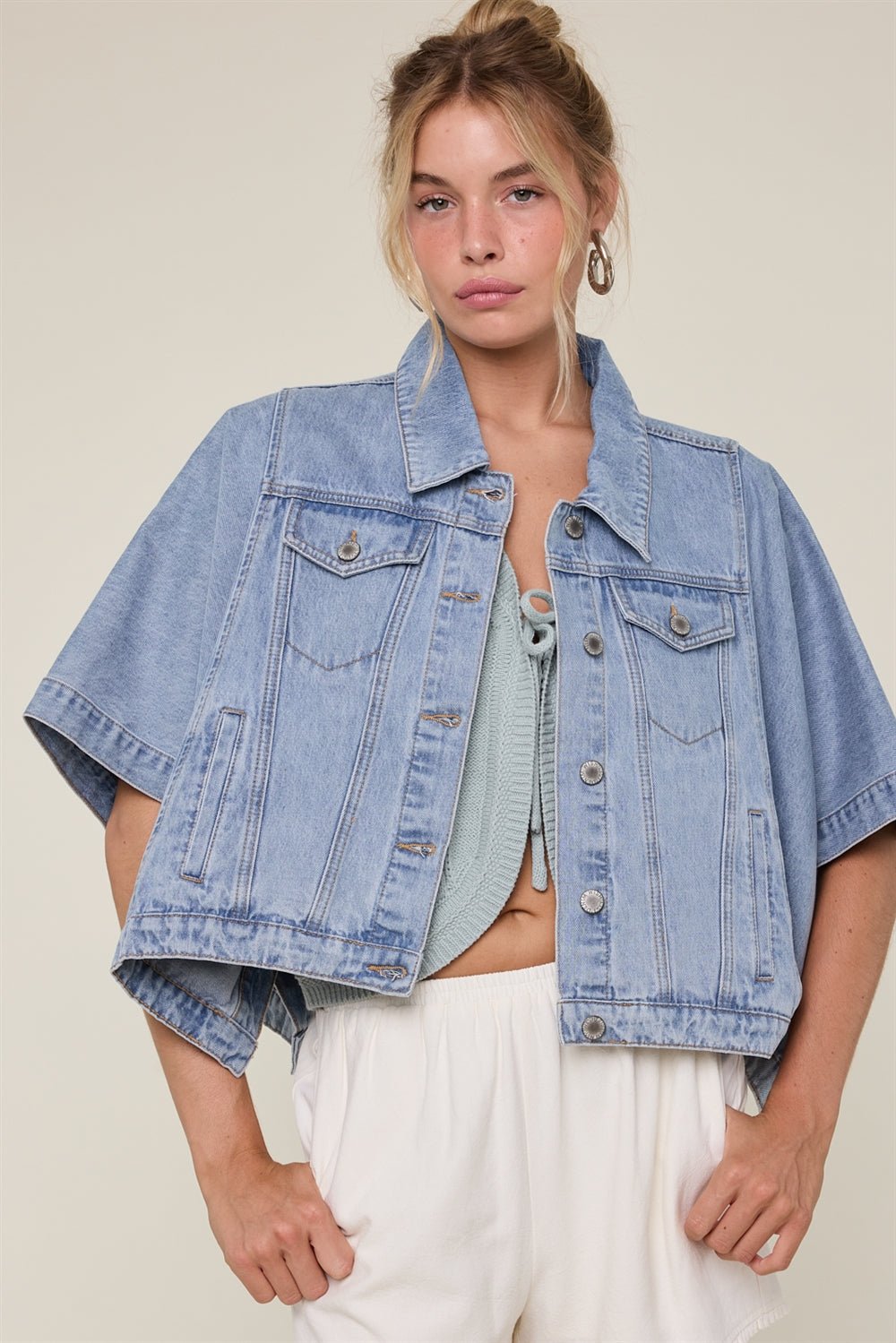 Sabrina Denim Poncho - Westly