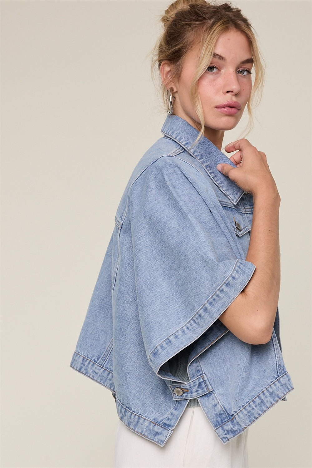 Sabrina Denim Poncho - Westly