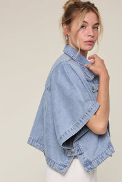 Sabrina Denim Poncho - Westly