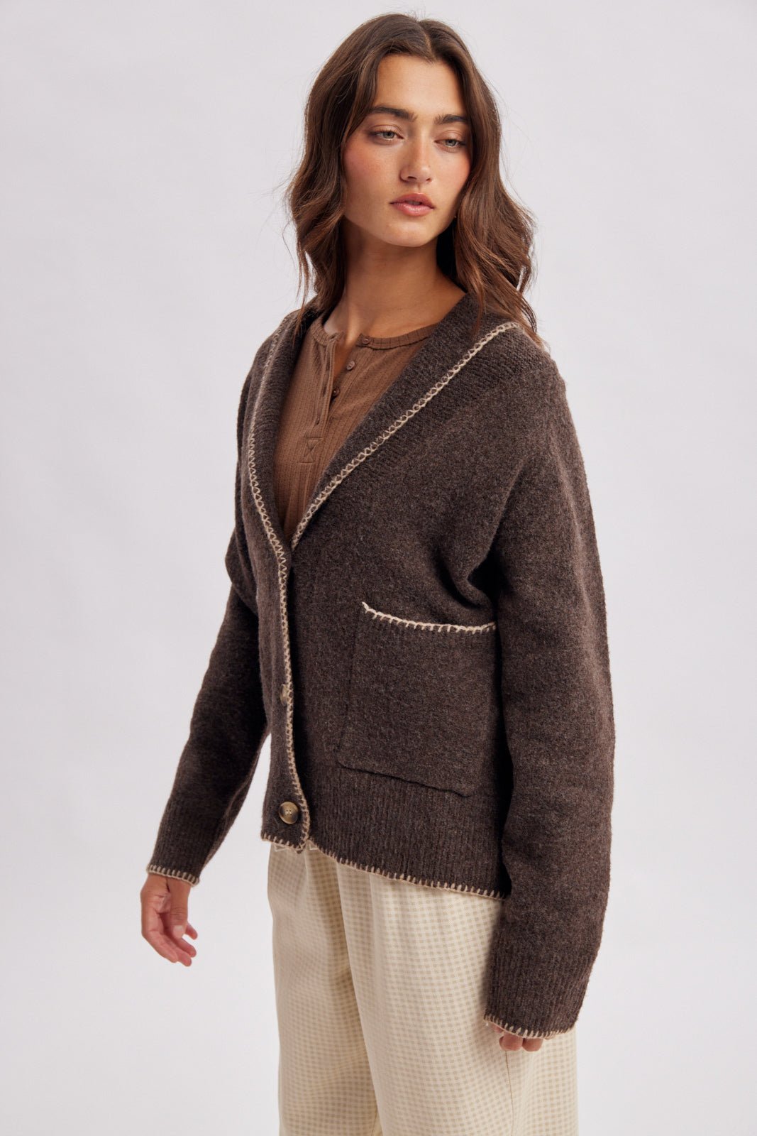 Saddle Lounge Shawl Collar Cardigan - Westly
