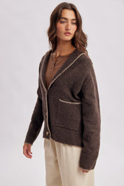 Saddle Lounge Shawl Collar Cardigan - Westly