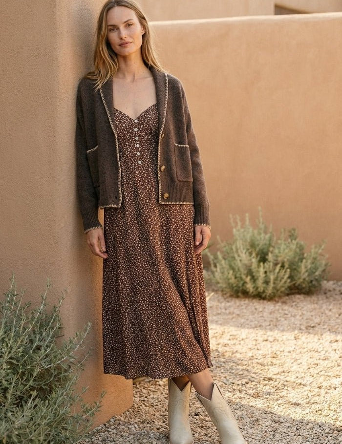 Saddle Lounge Shawl Collar Cardigan - Westly