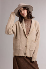 Saddle Lounge Shawl Collar Cardigan - Westly