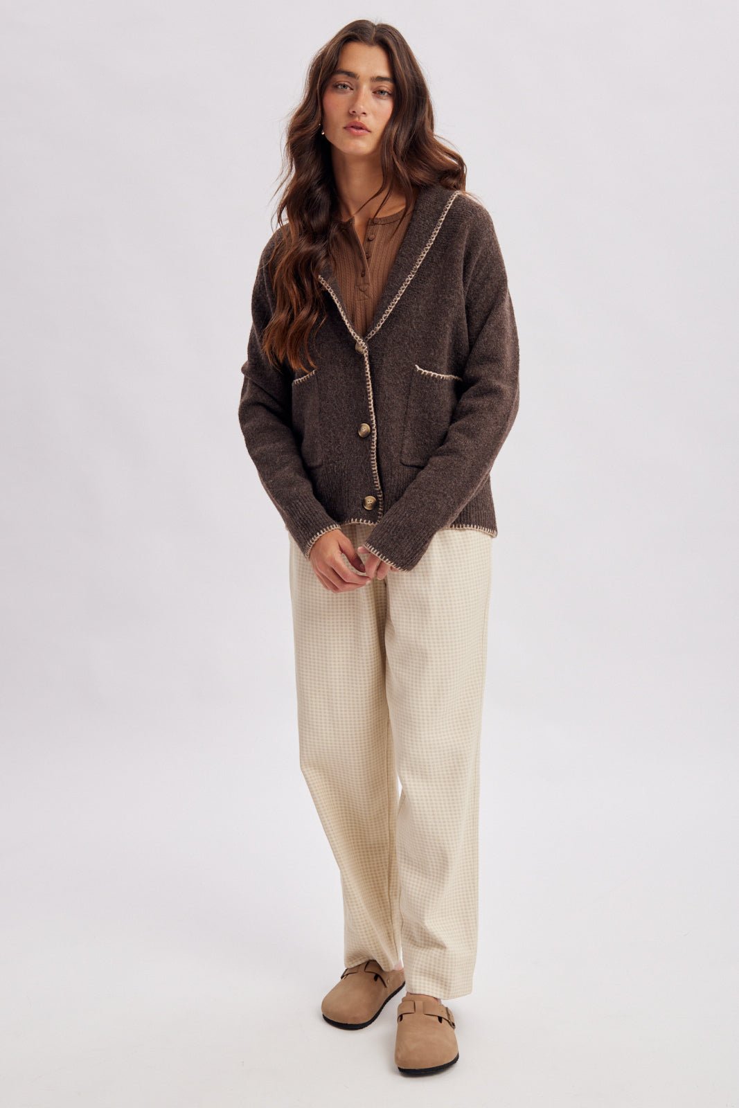 Saddle Lounge Shawl Collar Cardigan - Westly