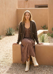 Saddle Lounge Shawl Collar Cardigan - Westly