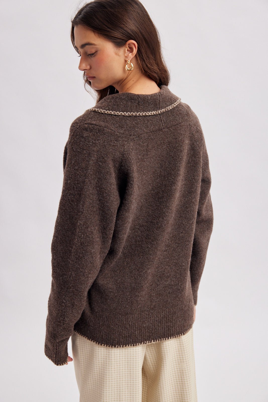 Saddle Lounge Shawl Collar Cardigan - Westly