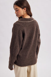 Saddle Lounge Shawl Collar Cardigan - Westly