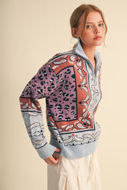 Saddle Ridge Half-Zip Mock-Neck Sweater - Westly