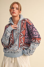 Saddle Ridge Half-Zip Mock-Neck Sweater - Westly
