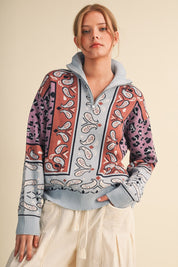 Saddle Ridge Half-Zip Mock-Neck Sweater - Westly