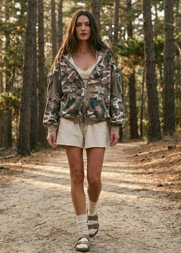 Sagebrush Terry Camo Zip - Up Hoodie - Westly
