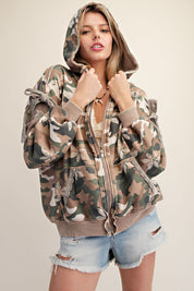 Sagebrush Terry Camo Zip - Up Hoodie - Westly