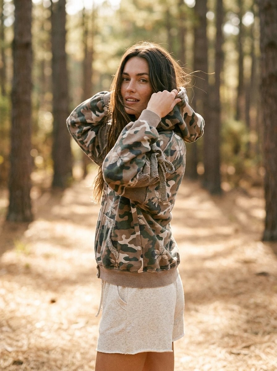 Sagebrush Terry Camo Zip - Up Hoodie - Westly