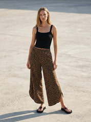 Sahara Leopard Print Tulip Hem Pants - Westly