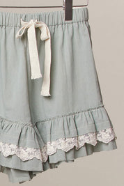 Salt Air Lace Trim Ruffle Shorts - Westly
