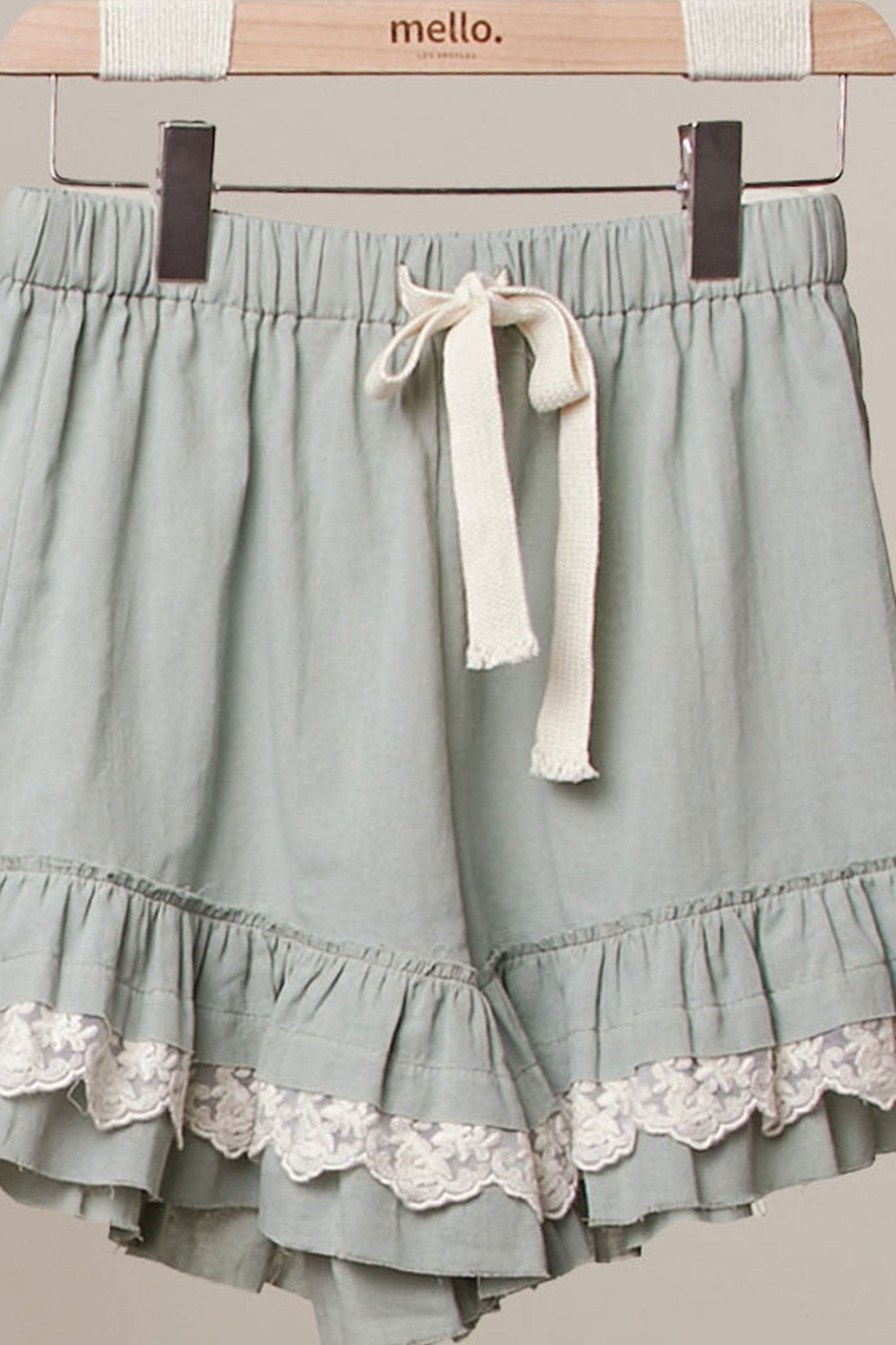 Salt Air Lace Trim Ruffle Shorts - Westly