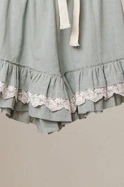 Salt Air Lace Trim Ruffle Shorts - Westly