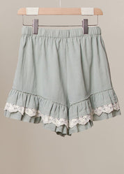 Salt Air Lace Trim Ruffle Shorts - Westly