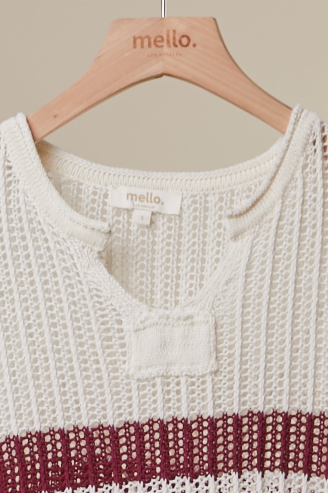 Saltwater Striped Crochet Open Knit Top - Westly