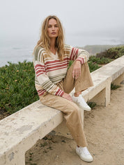 Sandbar Multi Stripe Color Knit Sweater - Westly