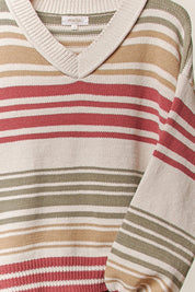 Sandbar Multi Stripe Color Knit Sweater - Westly